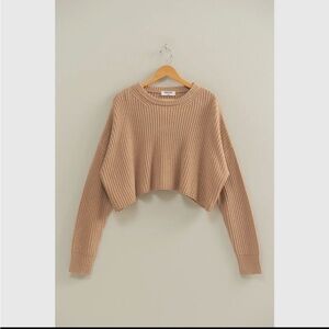 HYFVE Tan Ribbed Sweater